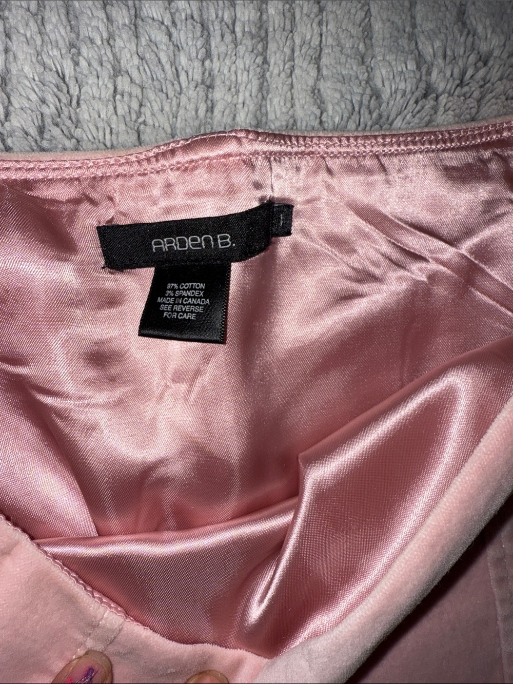 Arden B Light Pink Skirt with Front Slits - Picture 2 of 3